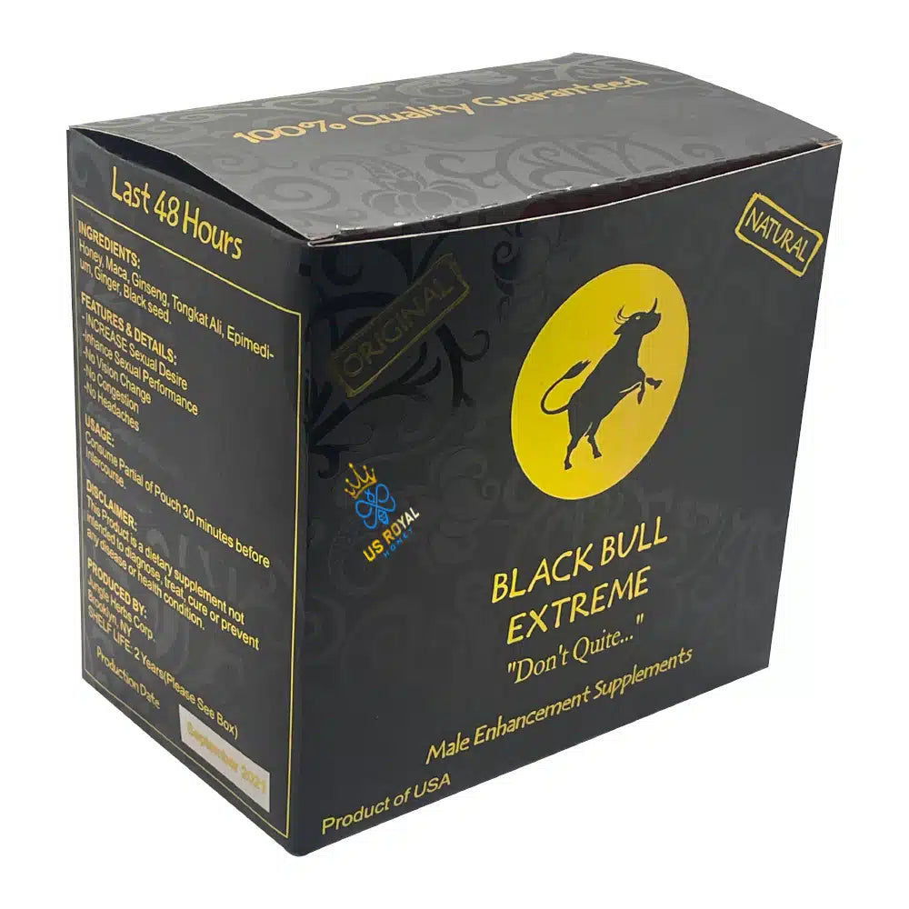 Black Bull Extreme Don’t Quit Honey – Made In Usa – 12 Pouches x 22 Grams
