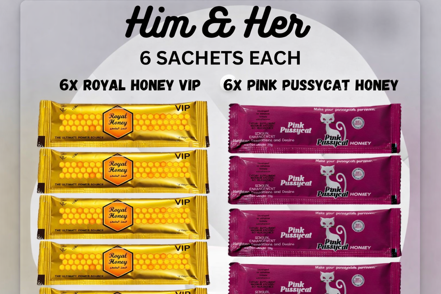 Him & Her VIP Honey Combo - 12 Pack (6+6)